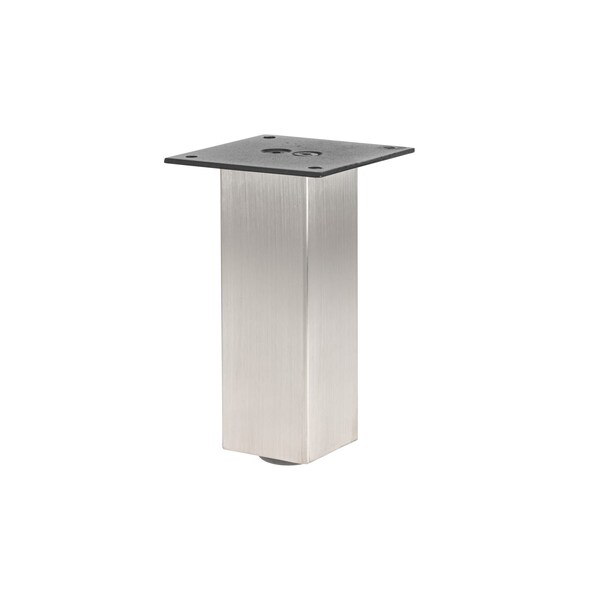 Richelieu 6-inch (152 mm) Square Leg with Levelling Glide, Stainless Steel - 75016170