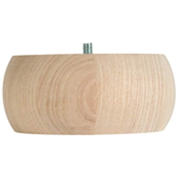 Waddell Bun Foot, 2-1/4 in H, Round, Maple - 2731