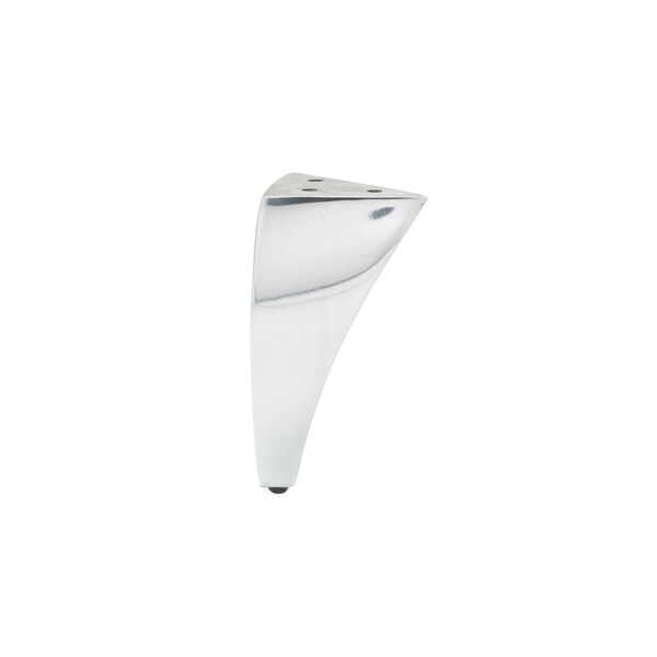 Richelieu Aluminum Furniture Leg, 4 in (102 mm), Polished Aluminum - BP5600125