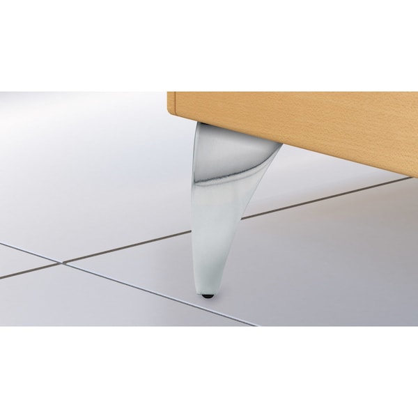 Richelieu Aluminum Furniture Leg, 4 in (102 mm), Polished Aluminum - BP5600125