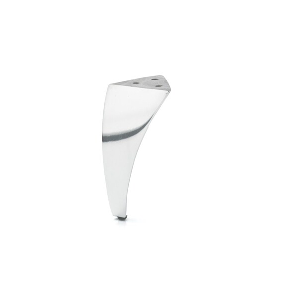 Richelieu Aluminum Furniture Leg, 4 in (102 mm), Polished Aluminum - BP5600125