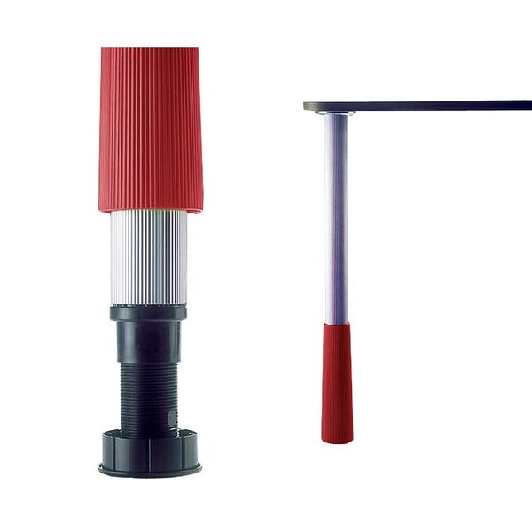 Richelieu Adjustable Legs for Children's Furniture, 23 in (584 mm), White and Red, PK 4 - 6543080