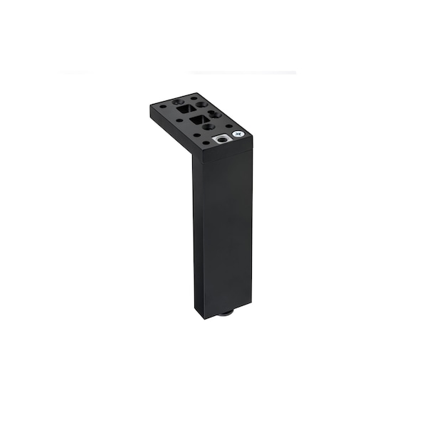 Richelieu Adjustable Contemporary Versatile T or L Shaped Furniture Leg, 3 15/16 in (100 mm), Matte Black - 205100900