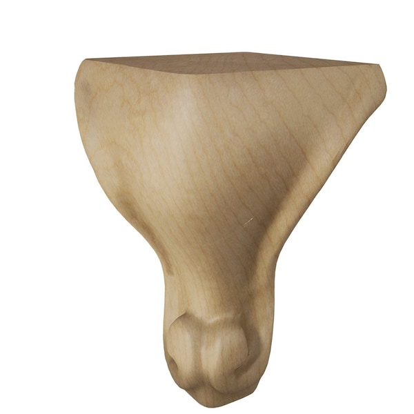 Designs Of Distinction Queen Anne Scroll Bun Foot - Hard Maple - 01709010HM1