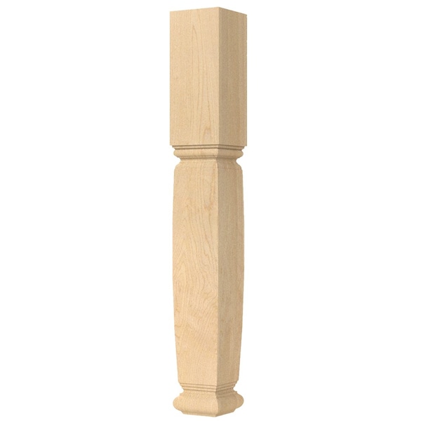 Designs Of Distinction Large Diameter Square English Estate Island Column - Hard Maple - 01220260HM1