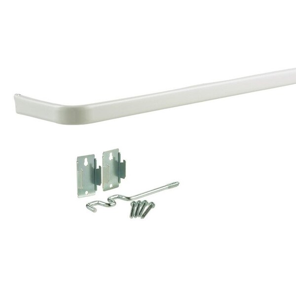Kenney Mfg Kenney Enamel White Curtain Rod 48 in. L X 86 in. L - KN522