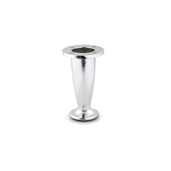 Richelieu Adjustable Contemporary Furniture Leg, 4 1/32 in (102 mm), Chrome - 40740140