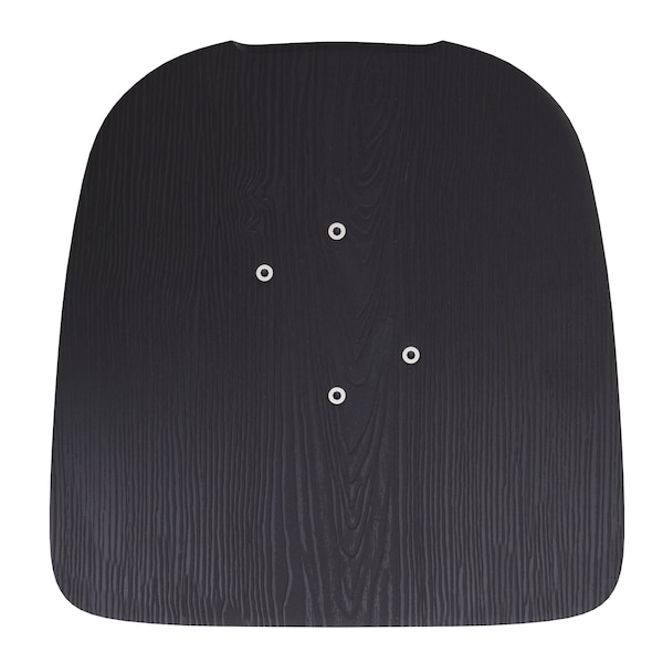 Flash Furniture 4PK Black Poly Resin Seats for Stools & Chairs, 4PK - 4-JJ-SEA-PL01-BK-GG