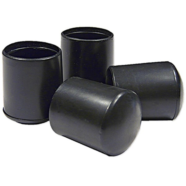 Richelieu 0.62 in. TruGuard Vinyl Leg Tip, Black , 4PK - 235889