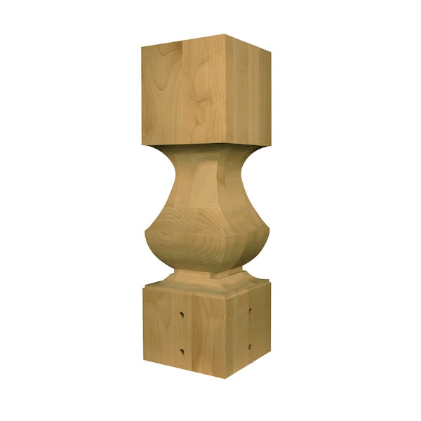 Osborne Wood Products 25 1/4 x 8 Extended Transitional Table Pedestal in Hard Maple - 1151HM