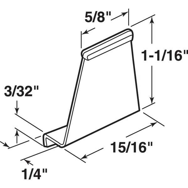Prime-Line Prime-Line 0.63 in. D X 1.06 in. L Spline Channel - PL 14622
