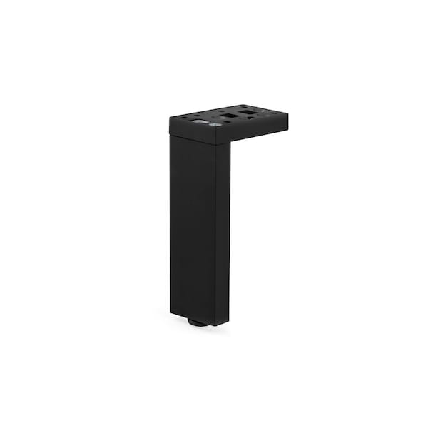 Richelieu Adjustable Contemporary Versatile T or L Shaped Furniture Leg, 13 3/4 in (350 mm), Matte Black - 205350900