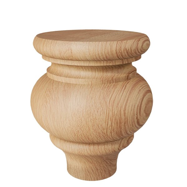 Designs Of Distinction Large Country French Bun Foot - Red Oak - 01700015AK1