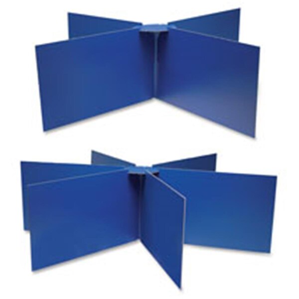 Easy-To-Organize Round Table Privacy Baord, 48 in. x 14 in. Blue - EA127812
