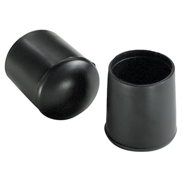 Homepage 0.5 in. TruGuard Vinyl Leg Tip, Black, 4PK - HO3242973