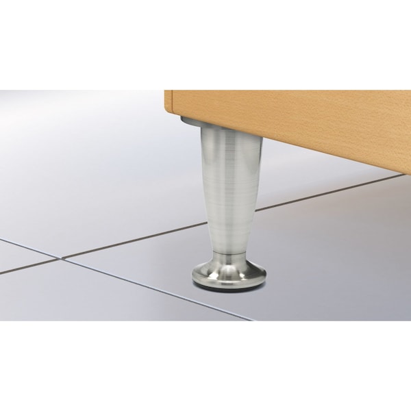 Richelieu Adjustable Contemporary Furniture Leg, 4 1/32 in (102 mm), Nickel - 40740195