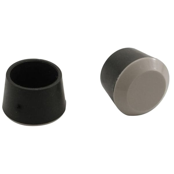 Shepherd Hardware Chair Tip, Round, Rubber, Black, 1 in Dia, 1 in H - 9219