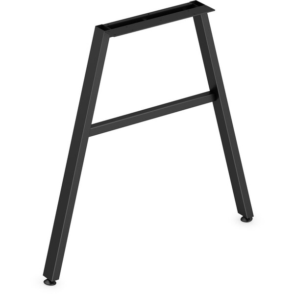 Hon Leg, Angled, f/30"D Mod Worksurfaces, 30"W, Black - HONLPLLEG30ABLK