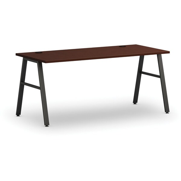 Hon Leg, Angled, f/30"D Mod Worksurfaces, 30"W, Black - HONLPLLEG30ABLK