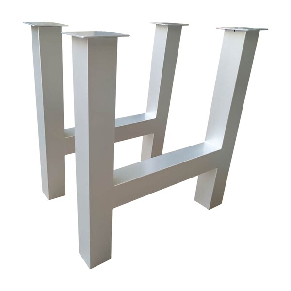 Richelieu (2-Pack) 28-inch (710 mm) H-Shaped Structural Table Leg with Levelling Glide, Matte Chrome - 68075710174