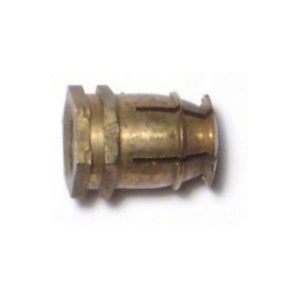 Midwest Fastener 6mm-1.0 x 8mm x 12mm Brass Coarse Thread Expansion Bushings 6PK - 74665
