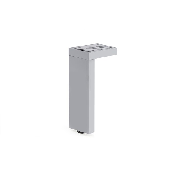Richelieu Adjustable Contemporary Versatile T or L Shaped Furniture Leg, 13 3/4 in (350 mm), Aluminum - 205350010