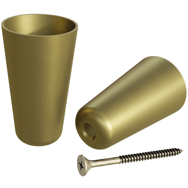 Designs Of Distinction Brass Slipper Cups - 1.26" Diam x 2.165" H - Satin Brass - 01SLPR105SB1