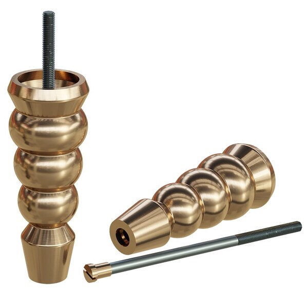 Designs Of Distinction Polished Brass Essex Leg - 7.18"H - 01700412PB1
