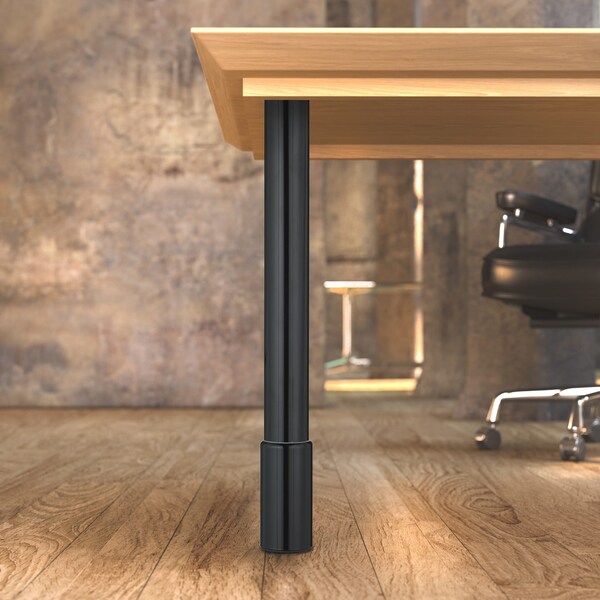 Richelieu Adjustable Table Leg, 22 1/2 in (570 mm), Black - 61457090
