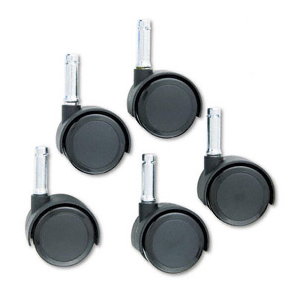 Davenport Twin Swivelwheel Nylon and Urethane Casters - Matte Black - Five/Set - DA2771717