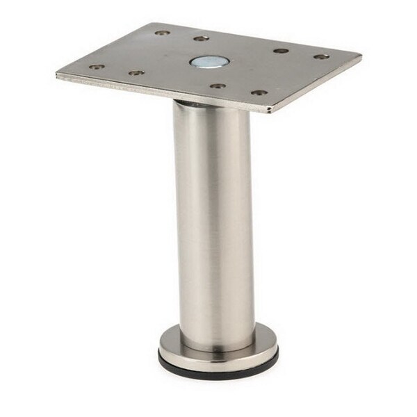 Richelieu BORSA - Adjustable Furniture Leg, 7 7/8 in (200 mm), Satin Nickel - 64217200155