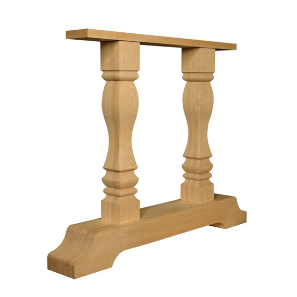 Osborne Wood Products 28 1/4 x 35 1/2 Transitional Trestle Base in Hard Maple PK - 1136HM