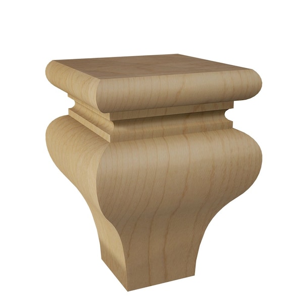 Designs Of Distinction Square Tulip Bun Foot - Alder - 01706065AL1