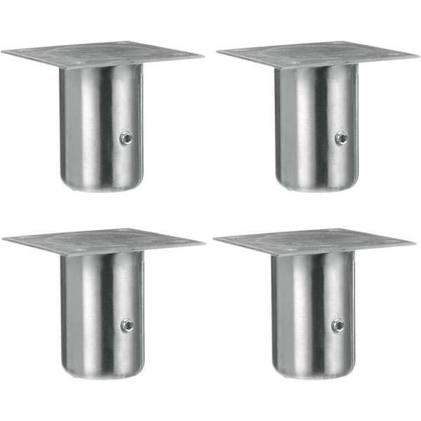 Amgood 3-1/8 Inch Total High Stainless Steel Leg Socket, 4PK - LEG SOCKET-4PK-Z