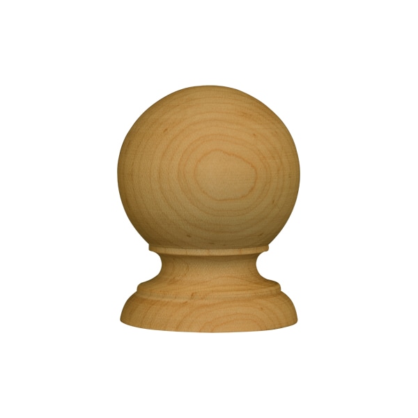 Osborne Wood Products 2 3/8 x 1 3/4 x 1 3/4 Mirror Top Finial in Hickory - 3006H