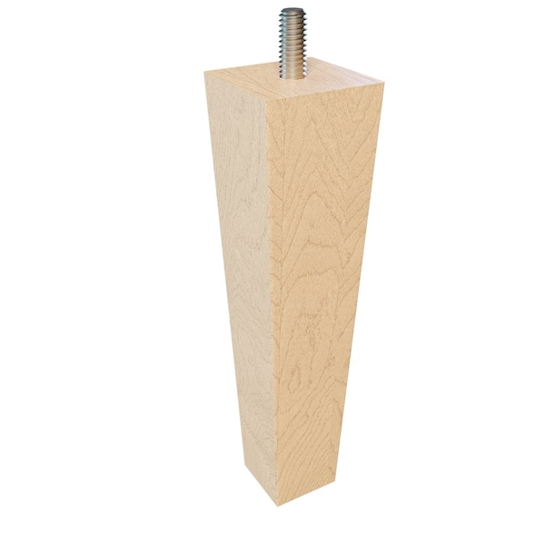 Designs Of Distinction 6" Square Tapered Leg with Semi-Gloss Clear Coat Finish - Hardwood - 01244006MA8