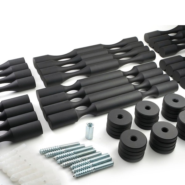Gyford 12-Pack, Double Bottle Wine Pegs - Black - WPK-D12-BL