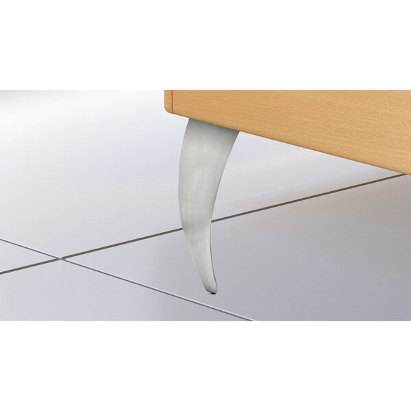 Richelieu Aluminum Furniture Leg, 8 in (203 mm), Brushed Aluminum - 5600110