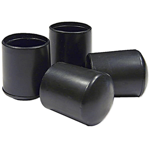 Richelieu 0.87 in. TruGuard Vinyl Leg Tip, Black , 4PK - 235891