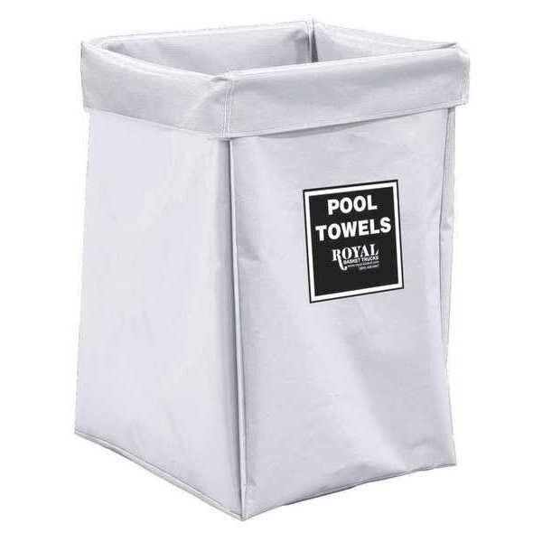 Royal Basket Trucks X-Frame Bag, 6 Bu, WH Vinyl, Pool Twl - R06-WWX-XPN