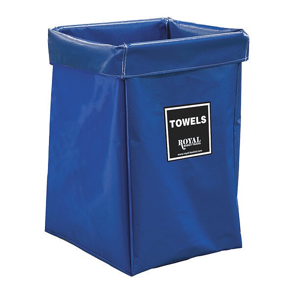 Royal Basket Trucks X-Frame Bag, 6 Bu, BL Vinyl, Towels - R06-BBX-XTN
