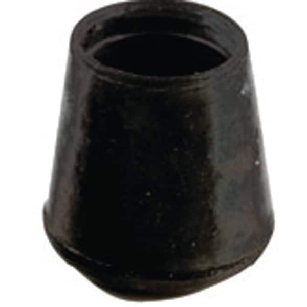 Shepherd Hardware Furniture Leg Tip, Round, Rubber, Black, 3/4 in Dia - 9760