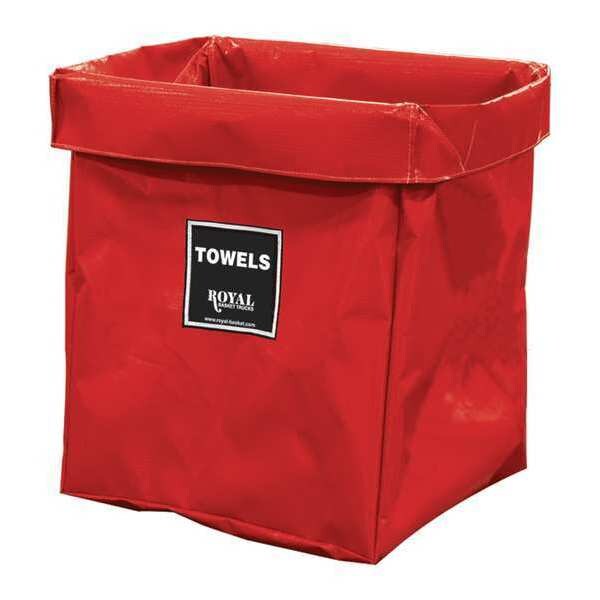 Royal Basket Trucks X-Frame Bag, 8 Bu, RD Vinyl, Towels - R08-RRX-XTN