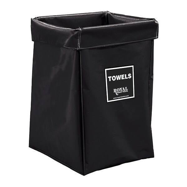 Royal Basket Trucks X-Frame Bag, 6 Bu, BK Vinyl, Towels - R06-KKX-XTN