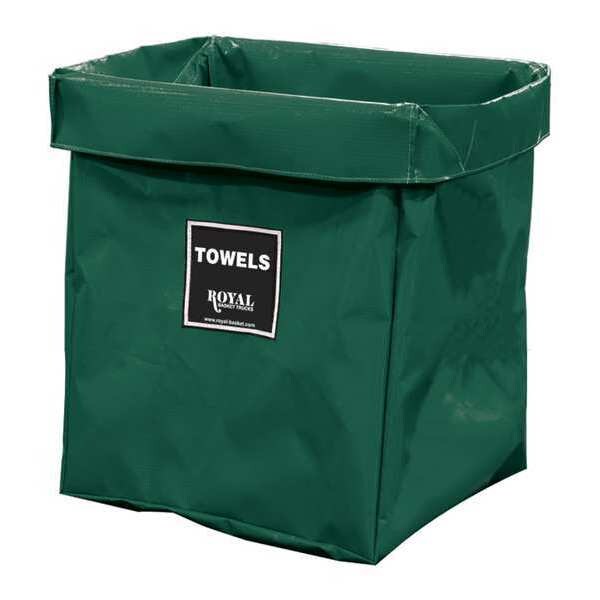 Royal Basket Trucks X-Frame Bag, 8 Bu, GN Vinyl, Towels - R08-EEX-XTN