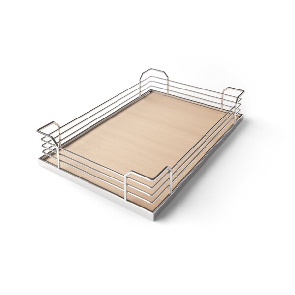 Kessebohmer MAGIC CORNER TRAYS 12 CHROME/MAPLE 2500560005, 2PK - 2500560005
