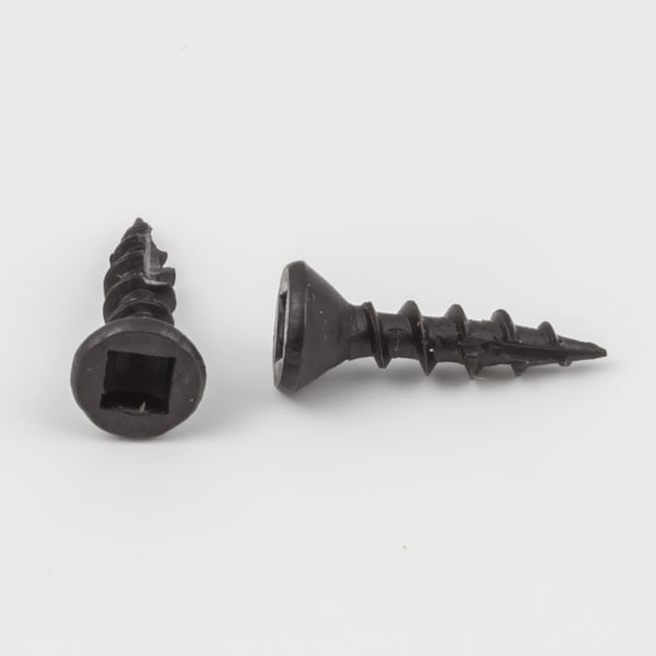 Hardware Resources No. 6 X 5/8In. Black Square Drive Type 17 Coarse Thread Flat Head Screw Sold By The Box - 6X580QB-BLK