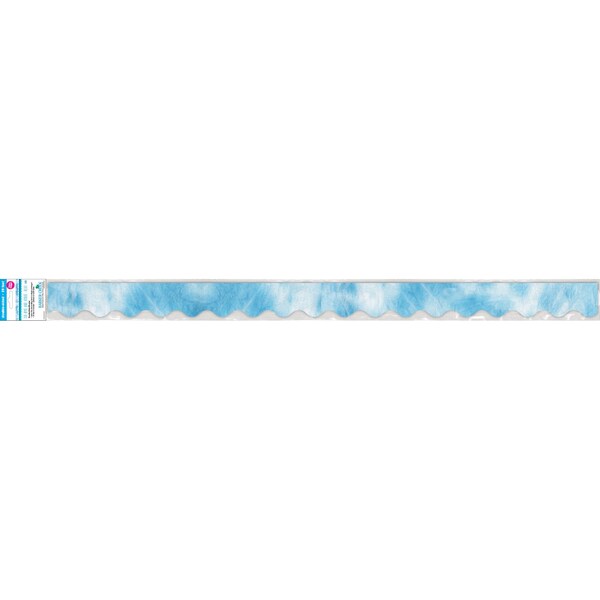 Barker Creek Tie-Dye and Ombr Blue Double-Sided Scalloped Border, 13/set - 938