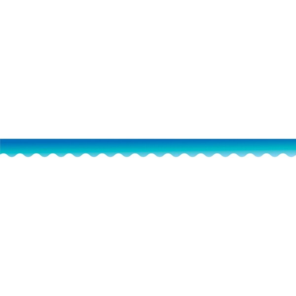Barker Creek Tie-Dye and Ombr Blue Double-Sided Scalloped Border, 13/set - 938