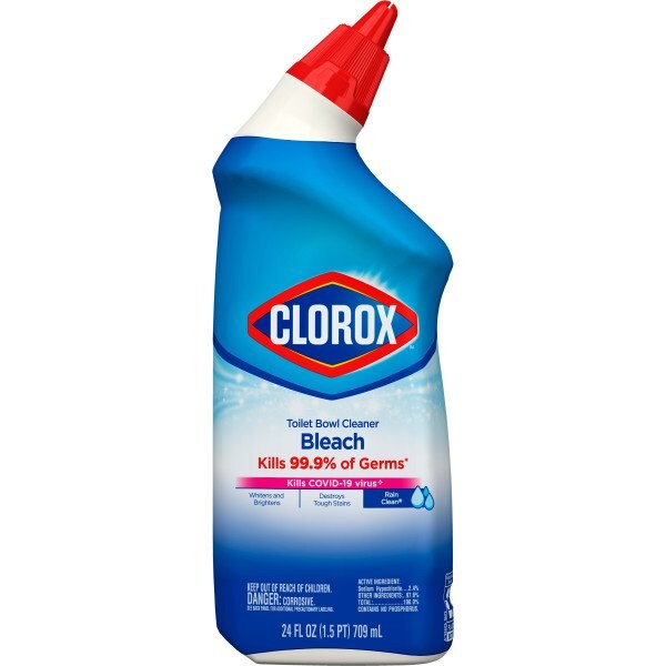 Clorox 00938 Toilet Bowl Cleaner w/ Bleach 24 oz. Rain Clean Scent, 12PK - 938